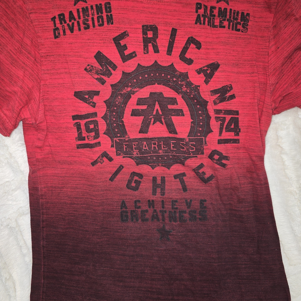American Fighter Gradient Red and Black Kids Tee